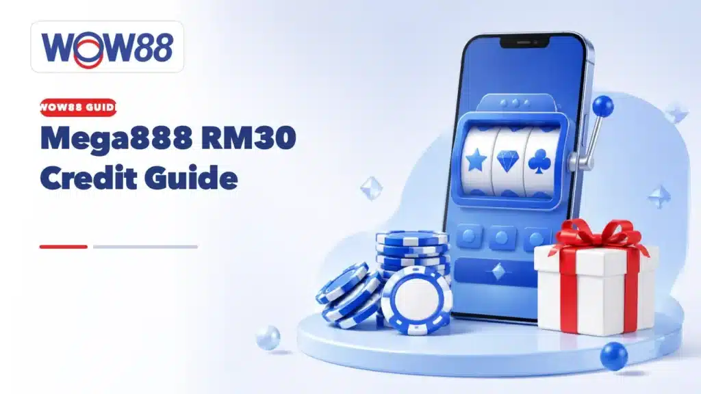 Mega888 free credit RM30 guide showing a free credit claim icon