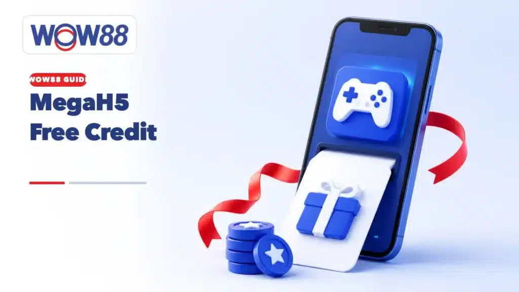 MegaH5 free credit guide showing a free credit claim icon