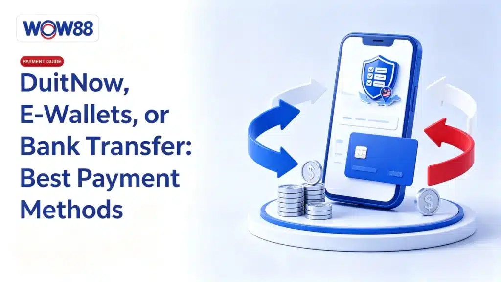 DuitNow e-wallet and bank transfer payment methods illustration