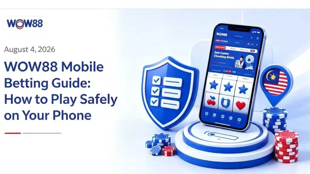 WOW88 mobile betting smartphone safety guide illustration